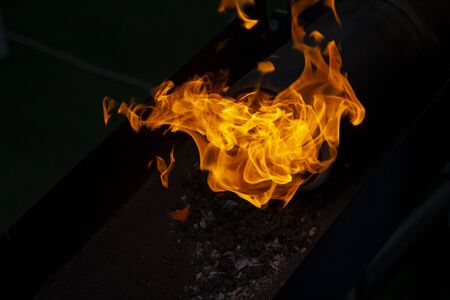 Burning flame or fire isolated on black background