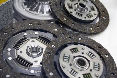 New clutch disc close up. Avtomobilnae partsの写真素材