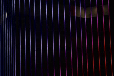 Neon lights of the city at night in blurred. Abstract backgroundの写真素材