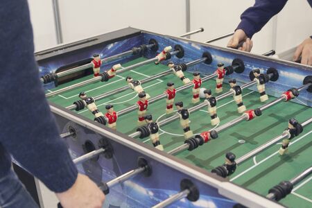 Board game soccer close up. Games and entertainments
