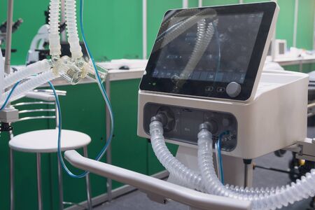 Artificial lung ventilation apparatus in hospital close-up. Medical equipmentの写真素材