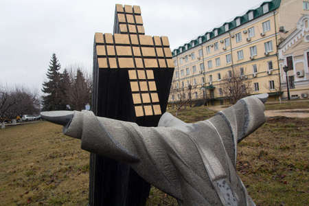 Kiev, Ukraine - January 31,2020: Memorial to the victims on the territory of St. Michael's Monasteryのeditorial素材