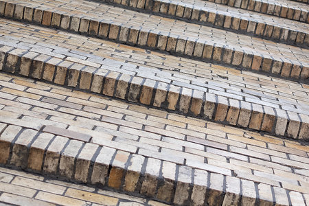 Old stone stairs, abstract architecture urban background photoの写真素材