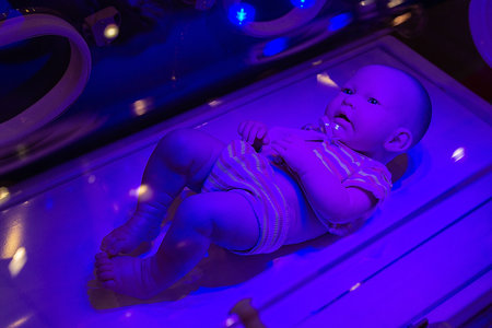 Mock-up of a child in an intensive care incubator. Education and medicineの写真素材