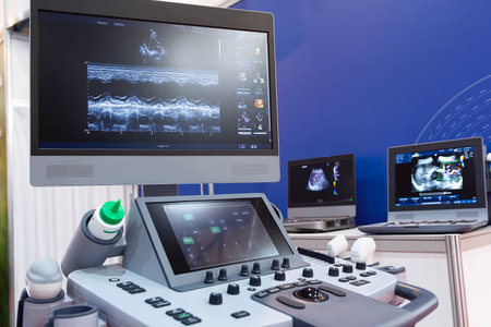 Modern medical equipment at the exhibition stand