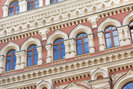Building facade in classic style. Kyiv Ukraineの写真素材