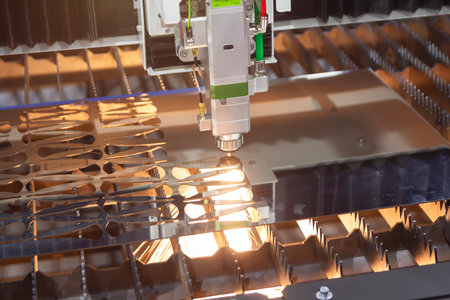 Cnc laser machinery for metal cutting. Industry