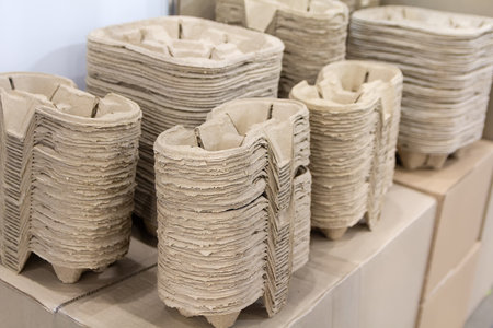 Environmentally clean cardboard packaging. Industryの写真素材