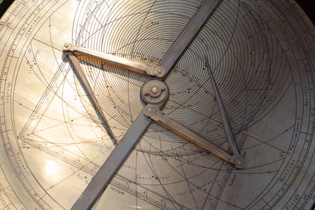 Retro astrolabe close-up. Space and astronomyの写真素材