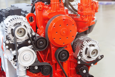 Modern engine truck on the stand. Industryの写真素材