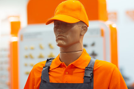 Mannequin in the uniform of a mechanic, plumbing. Industry