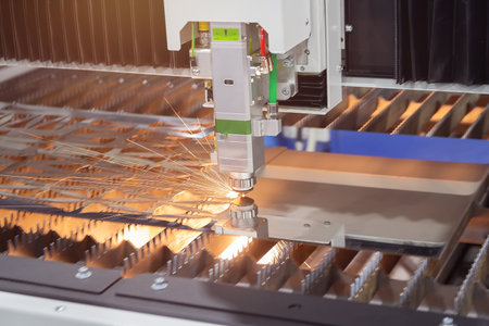 Cnc laser machinery for metal cutting. Industry