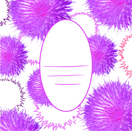 Purple Flower, Isolated On White Background, Vector Illustrationのイラスト素材