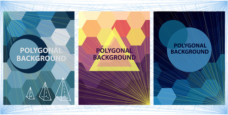 Set of poster design templates. Abstract modern backgrounds.のイラスト素材