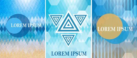 Set of poster design templates. Abstract modern backgrounds.のイラスト素材