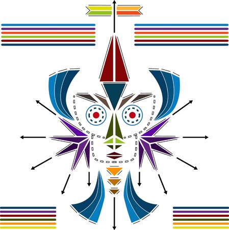 Abstract polygonal illustration. Geometric illustration. low poly posterのイラスト素材