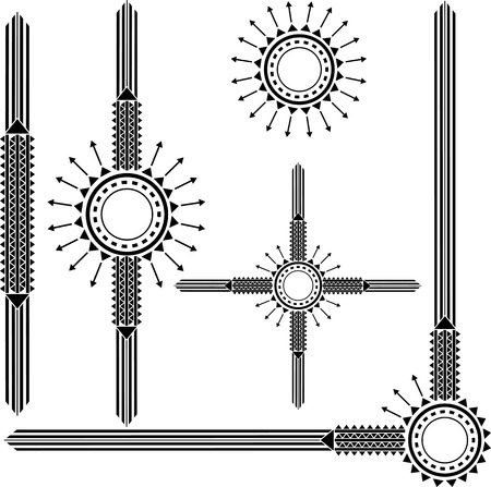 Set abstract polygonal illustration. Geometric illustration. low poly posterのイラスト素材