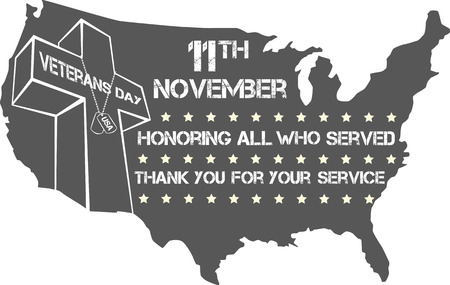 veterans day sign illustration design over a blank backgroundのイラスト素材