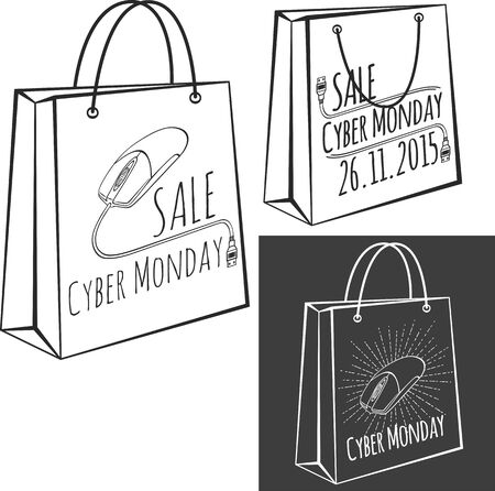 Cyber Monday sign illustration design over a blank backgroundのイラスト素材