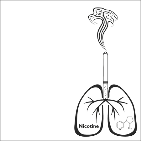 Stop smoking, idea concept. Vector illustration on a blank backgroundのイラスト素材