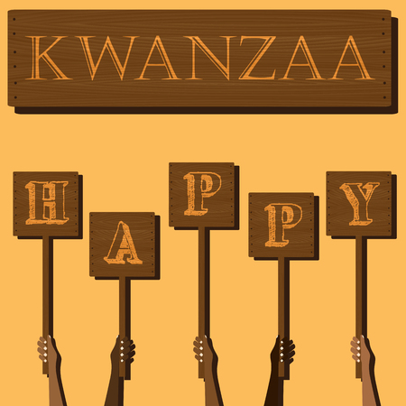 Festival Kwanzaa. Happy Kwanzaa. Holiday card Vector illustrationのイラスト素材