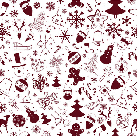 Happy New Year. Holiday pattern. Vector illustrationのイラスト素材