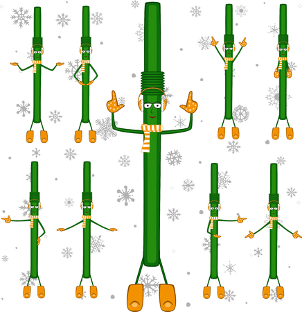 Animated tubule for a cocktail. Vector illustrationのイラスト素材