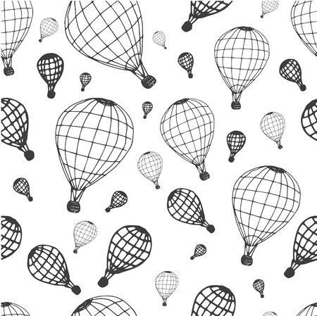 pattern air ballon, isolated objects on a white backgroundのイラスト素材
