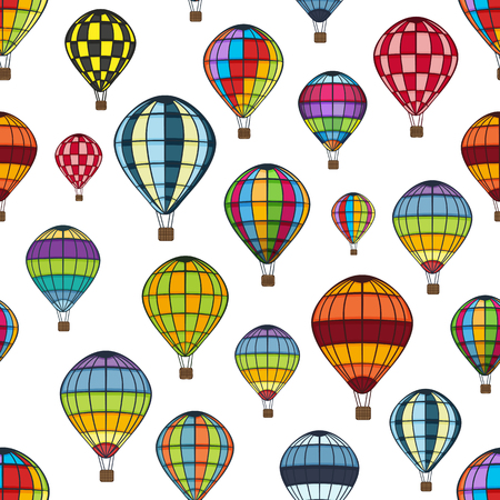 air balloon pattern, isolated objects on a white backgroundのイラスト素材