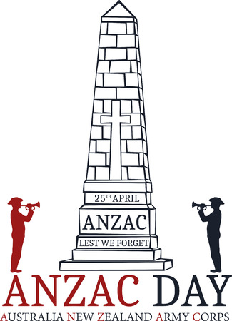 Anzac day.  Day card in vector format.のイラスト素材