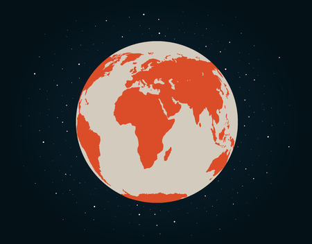 Planet Earth in deep space.のイラスト素材