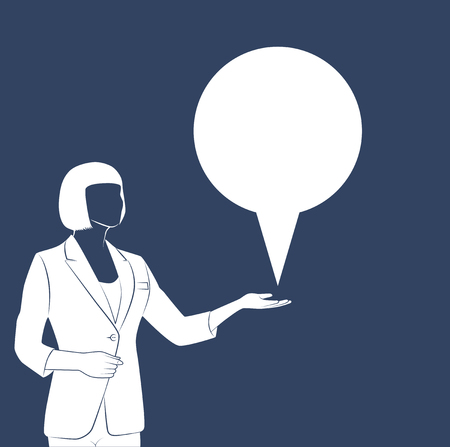 A Vector image of standing modern businessmanのイラスト素材