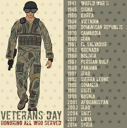 Veterans day greeting card templateのイラスト素材