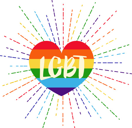 LGBT rights symbol. Gay parade sloganのイラスト素材