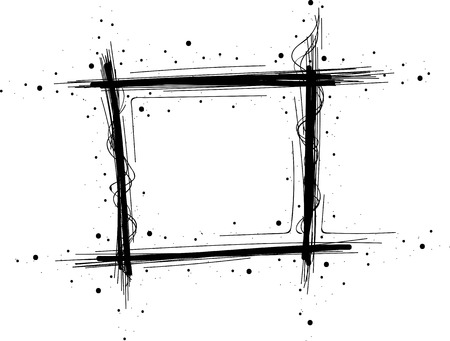 Hand drawn geometric frame with space for textのイラスト素材