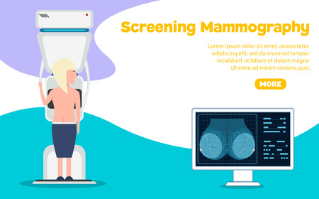 Screeningl Mammography bannerのイラスト素材