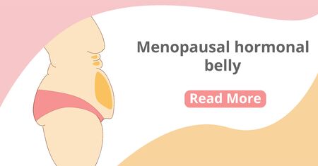 Types of female tummies bannerのイラスト素材