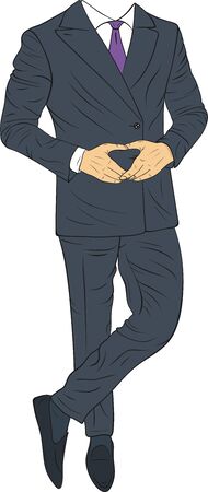 Business suit without head vector illustration.のイラスト素材