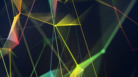 Colorful abstract background with plexus elements