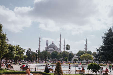 ISTANBUL TURKEY - August 2019: Blue Mosque, Explore Turkey, Visit Istanbul conceptのeditorial素材