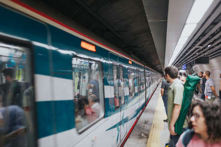 ISTANBUL TURKEY - August 2019: Subway metro .のeditorial素材