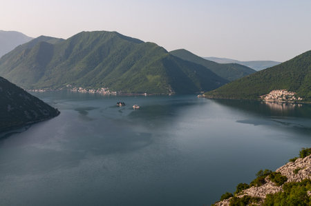 View of the Bay of Kotor in Montenegro