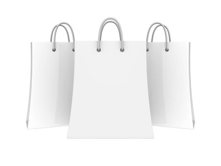 Set of blank shopping bagsの写真素材