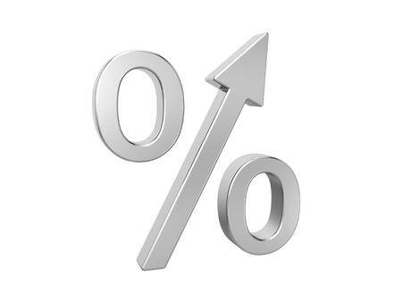 Growing percent symbolの写真素材