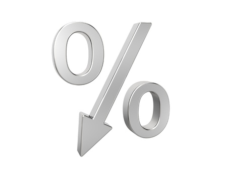 Dropping percent symbolの写真素材