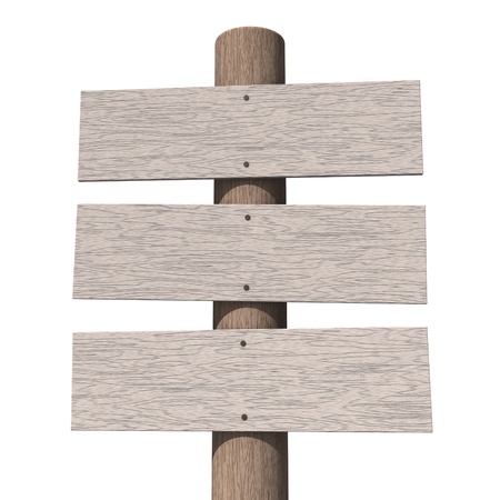 Blank wooden signpostの写真素材