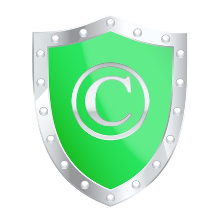 Copyright protection shield. 
のイラスト素材