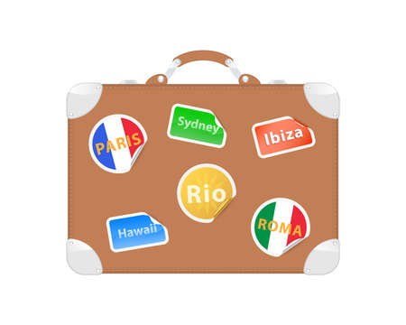 Travel suitcase. Vector illustrationのイラスト素材