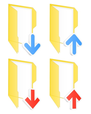 Download and upload icons. のイラスト素材