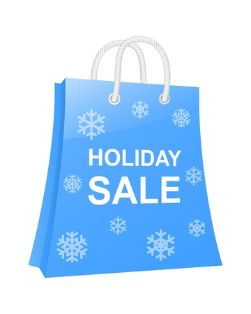 Winter holidays shopping bag. のイラスト素材